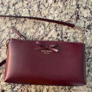Maroon Kate Spade Cross Body Bag
